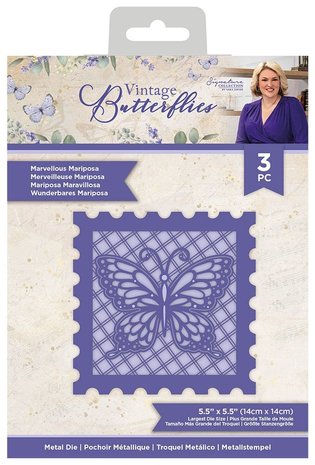 Crafter's Companion Vintage Butterflies Metal Die Marvellous Mariposa (S-VBUT-MD-MMAR) (OUTLET)
