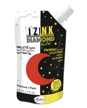 Aladine Izink Diamond Glow Paint Red (60ml) (82099) (OUTLET)