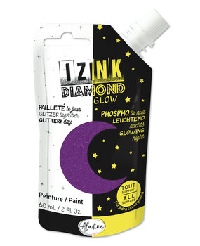 Aladine Izink Diamond Glow Paint Purple (60ml) (82096) (OUTLET)