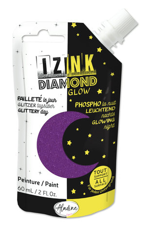 Aladine Izink Diamond Glow Paint Purple (60ml) (82096) (OUTLET)