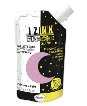 Aladine Izink Diamond Glow Paint Pastel Pink (60ml) (82098) (OUTLET)
