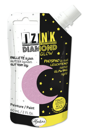 Aladine Izink Diamond Glow Paint Pastel Pink (60ml) (82098) (OUTLET)