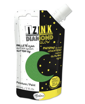 Aladine Izink Diamond Glow Paint Green (60ml) (82091) (OUTLET)