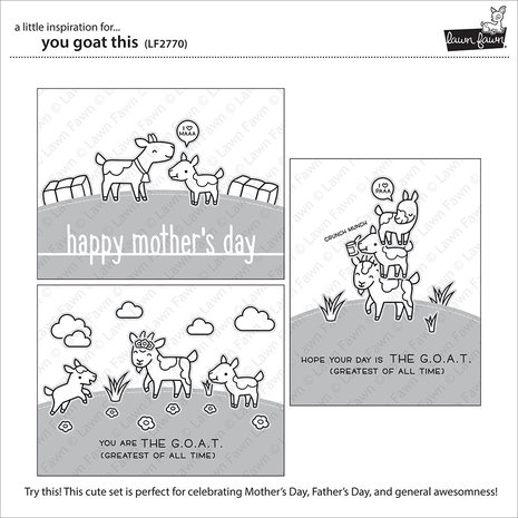 Lawn Fawn You Goat This Clear Stamps (LF2770) (DISCONTINUED)