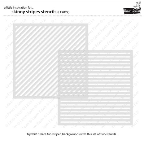 Lawn Fawn Skinny Stripes Stencils (2pcs) (LF2822) (DISCONTINUED)