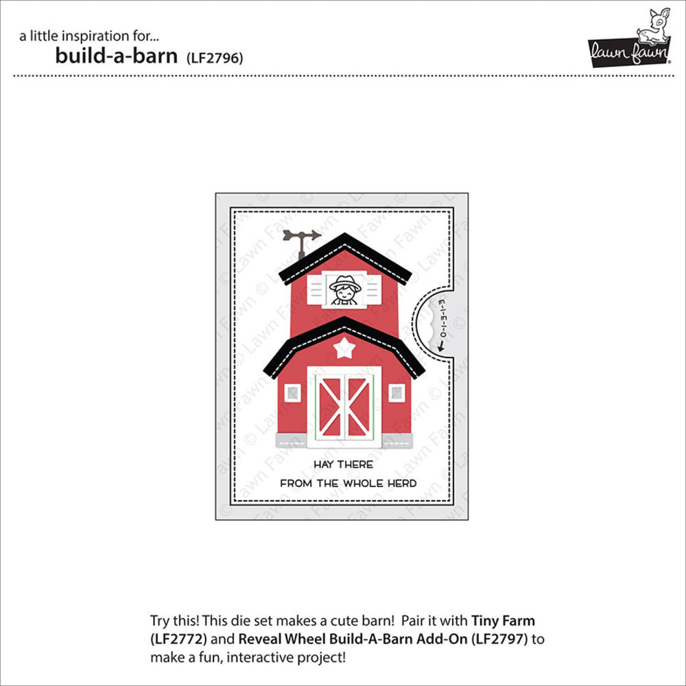 Lawn Fawn Build-a-Barn Dies (LF2796) (OUTLET) Lawn Fawn Build-a-Barn Dies (LF2796) (OUTLET)