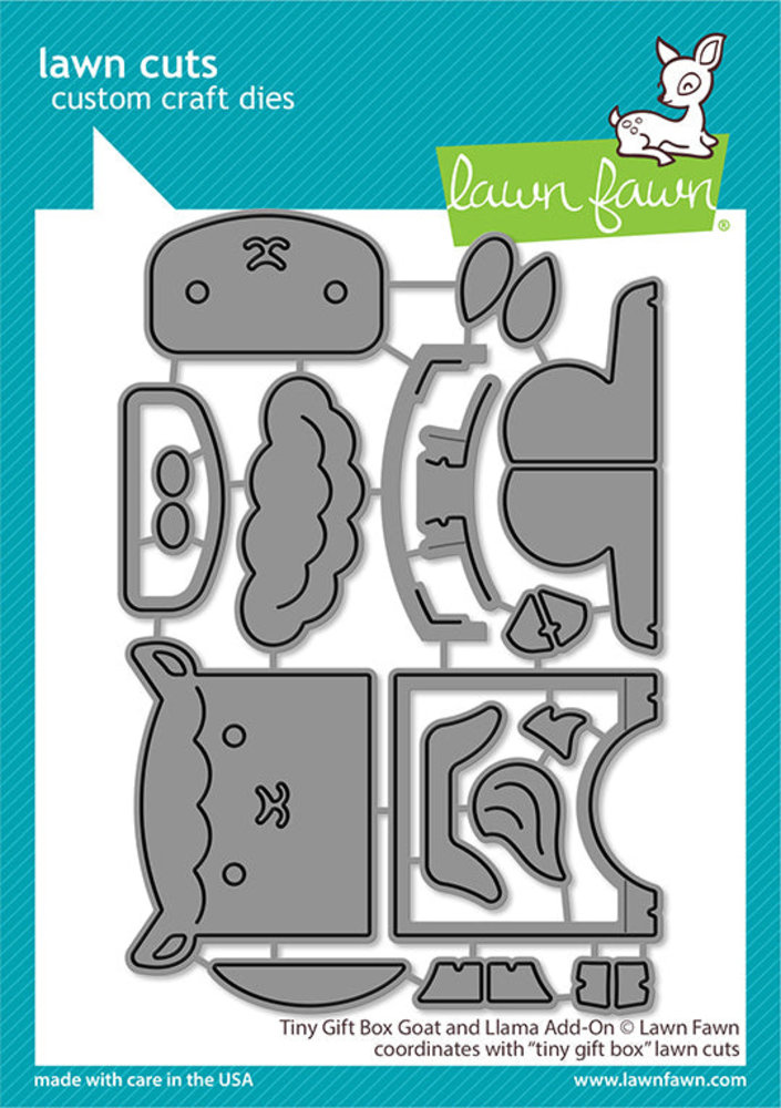 Lawn Fawn Tiny Gift Box Goat and Llama Add-On Dies (LF2800) (OUTLET) Lawn Fawn Tiny Gift Box Goat and Llama Add-On Dies (LF2800) (OUTLET)