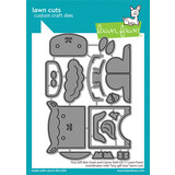 Lawn Fawn Tiny Gift Box Goat and Llama Add-On Dies (LF2800) (DISCONTINUED)