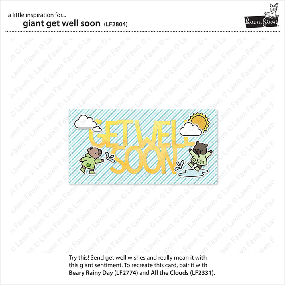 Lawn Fawn Giant Get Well Soon Dies (LF2804) (DISCONTINUED) Lawn Fawn Giant Get Well Soon Dies (LF2804) (DISCONTINUED)