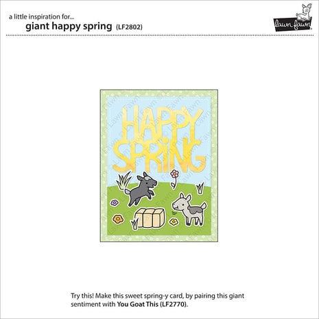 Lawn Fawn Giant Happy Spring Dies (LF2802) (OUTLET) Lawn Fawn Giant Happy Spring Dies (LF2802) (OUTLET)