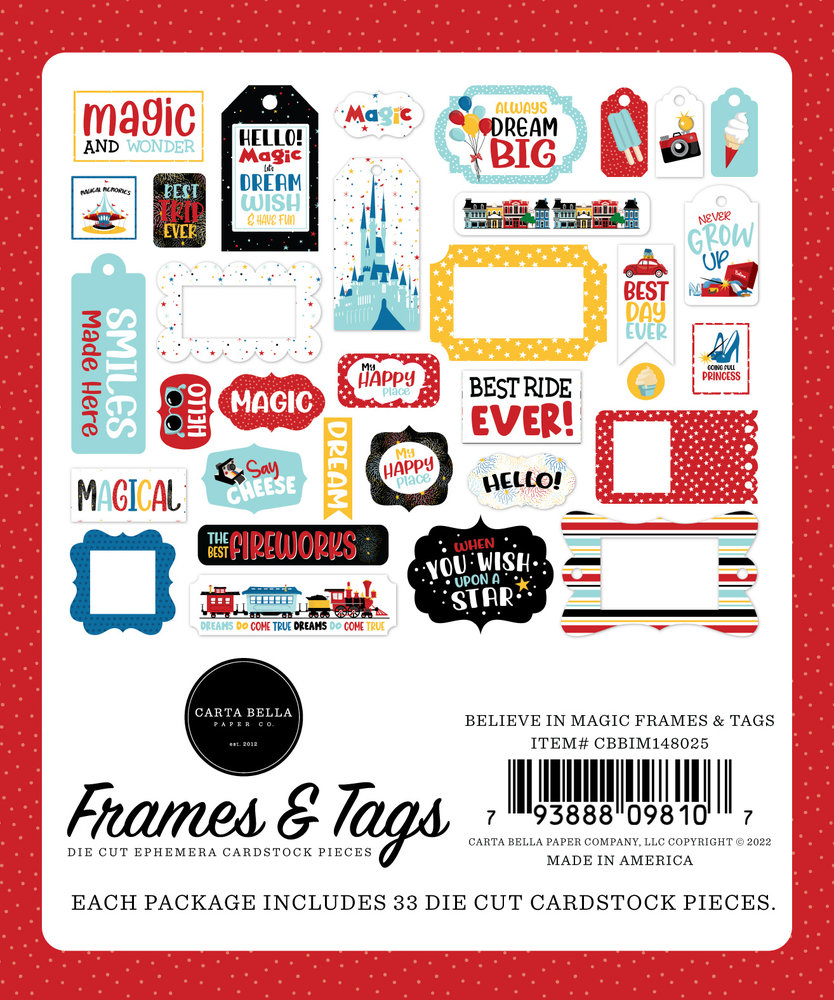 Carta Bella Believe In Magic Frames & Tags (CBBIM148025) (DISCONTINUED)