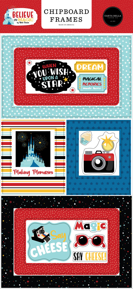 Carta Bella Believe In Magic Chipboard Frames (CBBIM148065) (OUTLET)