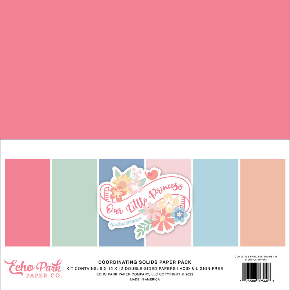 Echo Park Our Little Princess 12x12 Inch Coordinating Solids Paper Pack (OLP271015) (DISCONTINUED) Echo Park Our Little Princess 12x12 Inch Coordinating Solids Paper Pack (OLP271015) (DISCONTINUED)