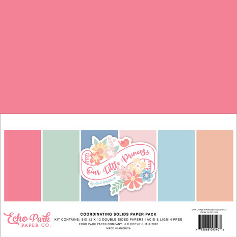 Echo Park Our Little Princess 12x12 Inch Coordinating Solids Paper Pack (OLP271015) (DISCONTINUED) Echo Park Our Little Princess 12x12 Inch Coordinating Solids Paper Pack (OLP271015) (DISCONTINUED)