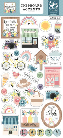 Echo Park New Day Chipboard Accents (ND267021) (DISCONTINUED)