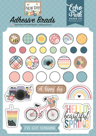 Echo Park New Day Adhesive Brads (ND267020) (OUTLET)