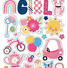Echo Park Play All Day Girl Puffy Stickers (PAG268066) (DISCONTINUED)