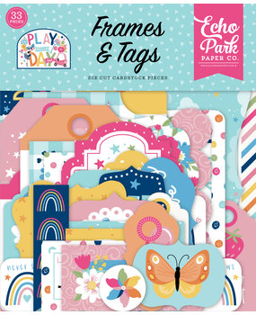 Echo Park Play All Day Girl Frames & Tags (PAG268025) (DISCONTINUED)