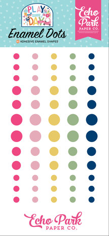 Echo Park Play All Day Girl Enamel Dots (PAG268028) (DISCONTINUED)