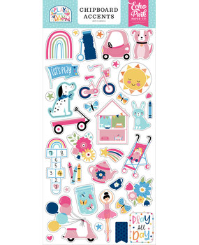Echo Park Play All Day Girl Chipboard Accents (PAG268021) (DISCONTINUED) Echo Park Play All Day Girl Chipboard Accents (PAG268021) (DISCONTINUED)