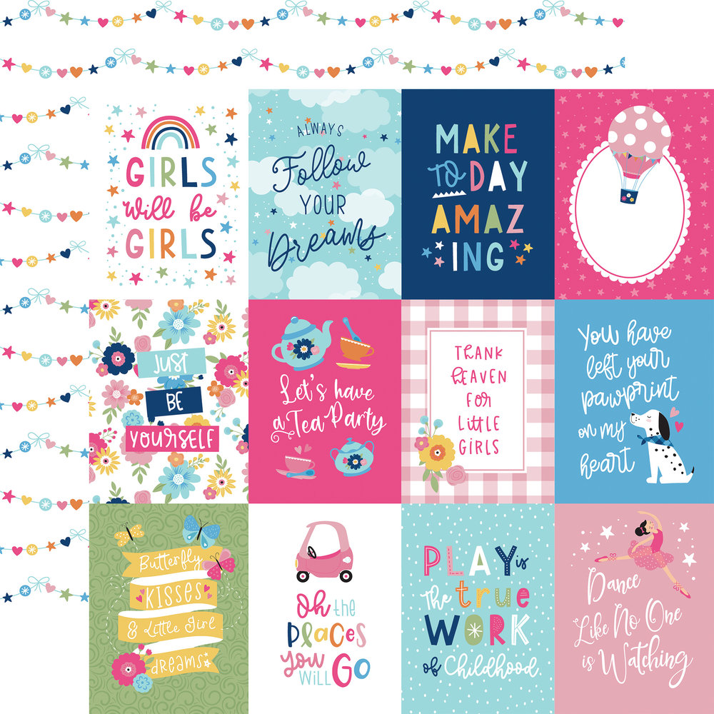 Echo Park Play All Day Girl 6x6 Inch Paper Pad (PAG268023) (DISCONTINUED) Echo Park Play All Day Girl 6x6 Inch Paper Pad (PAG268023) (DISCONTINUED)