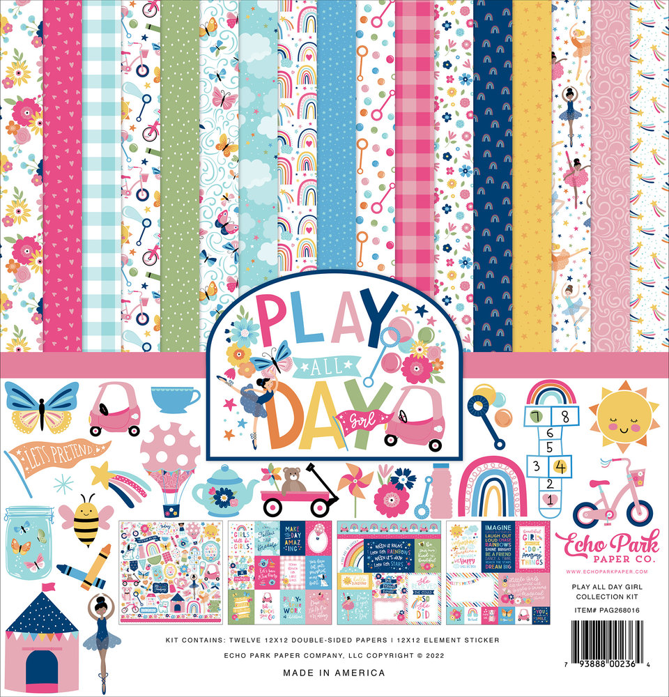 Echo Park Play All Day Girl 12x12 Inch Collection Kit (PAG268016) (DISCONTINUED) Echo Park Play All Day Girl 12x12 Inch Collection Kit (PAG268016) (DISCONTINUED)