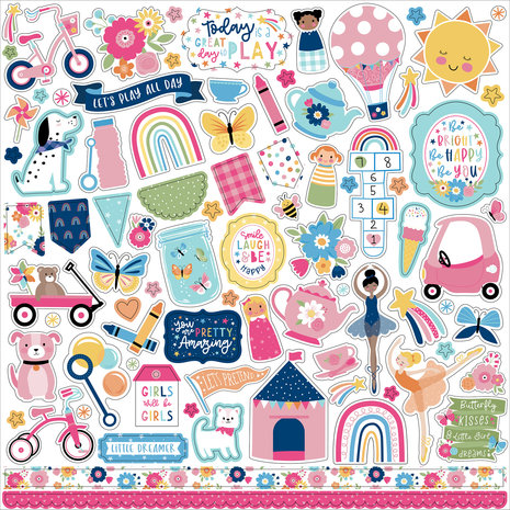 Echo Park Play All Day Girl 12x12 Inch Collection Kit (PAG268016) (DISCONTINUED) Echo Park Play All Day Girl 12x12 Inch Collection Kit (PAG268016) (DISCONTINUED)