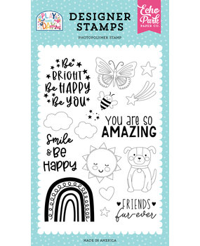 Echo Park Be Happy Clear Stamps (PAG268043) (OUTLET)
