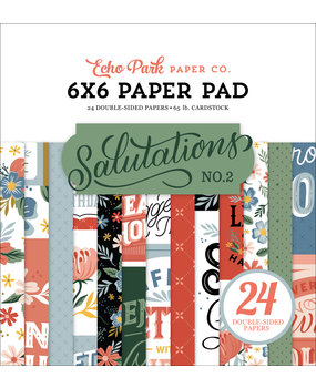 Echo Park Salutations No.2 6x6 Inch Paper Pad (SANO272023) (DISCONTINUED) Echo Park Salutations No.2 6x6 Inch Paper Pad (SANO272023) (DISCONTINUED)