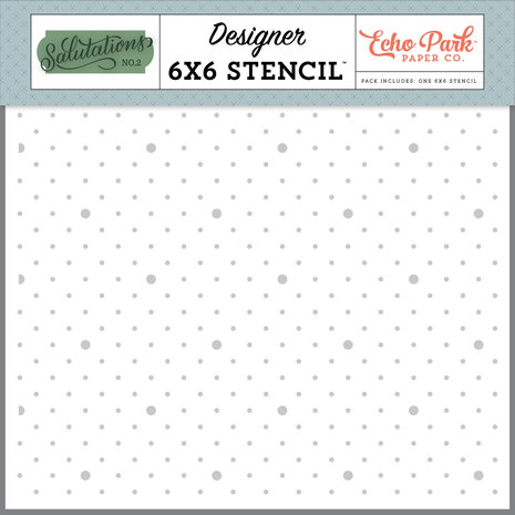Echo Park Salutations Dots Stencil (SANO272033) (DISCONTINUED) Echo Park Salutations Dots Stencil (SANO272033) (DISCONTINUED)