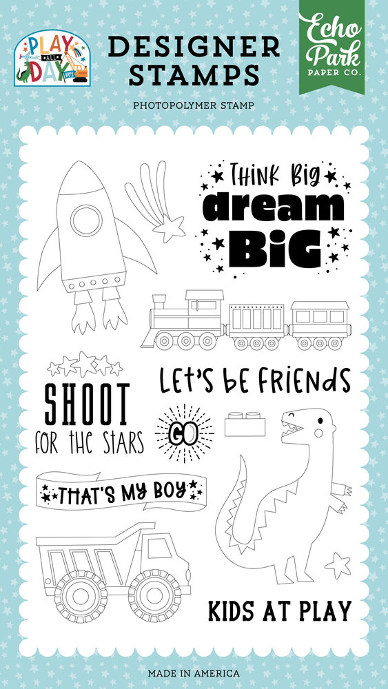 Echo Park Think Big, Dream Big Clear Stamps (PAB269046) (DISCONTINUED) Echo Park Think Big, Dream Big Clear Stamps (PAB269046) (DISCONTINUED)