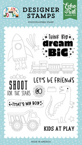 Echo Park Think Big, Dream Big Clear Stamps (PAB269046) (DISCONTINUED) Echo Park Think Big, Dream Big Clear Stamps (PAB269046) (DISCONTINUED)