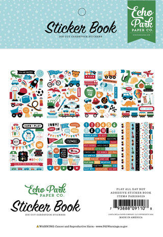 Echo Park Play All Day Boy Sticker Book (PAB269029) (DISCONTINUED)