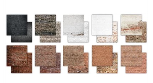 Craft Consortium Essential Craft Papers 6x6 Inch Paper Pad Brick Textures (CCEPAD019B)