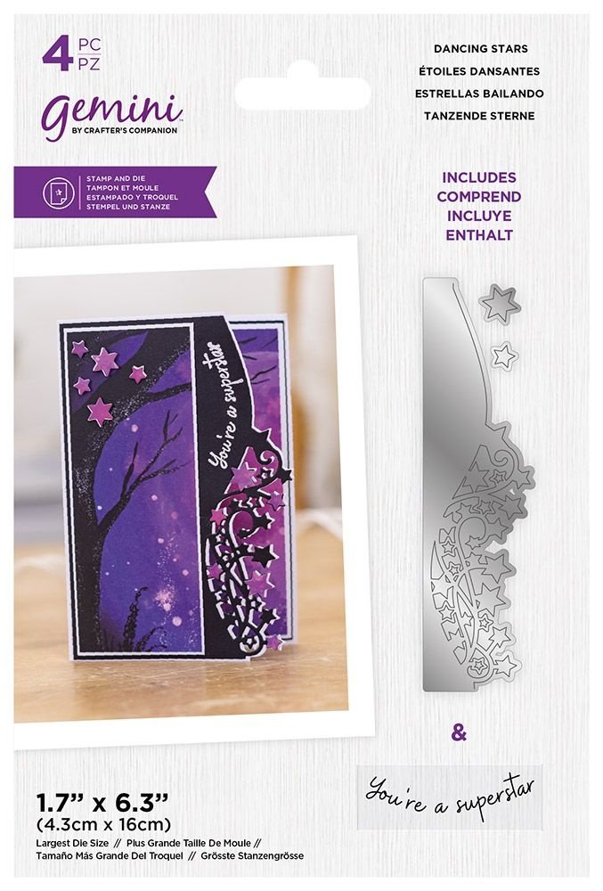 Gemini Dancing Stars Stamp & Die (GEM-STD-DAST) (DISCONTINUED)