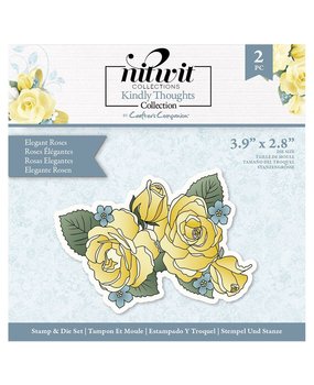 Crafter's Companion Kindly Thoughts Stamp & Die Elegant Roses (NIT-KIN-STD-ELER) (OUTLET)