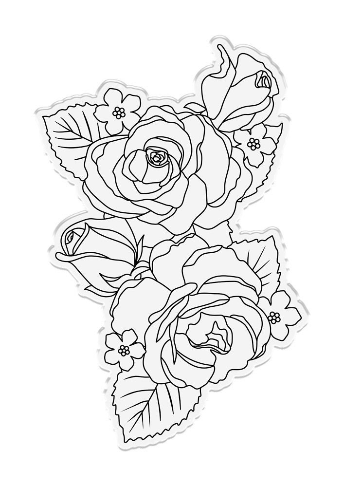 Crafter's Companion Kindly Thoughts Stamp & Die Elegant Roses (NIT-KIN-STD-ELER) (OUTLET)