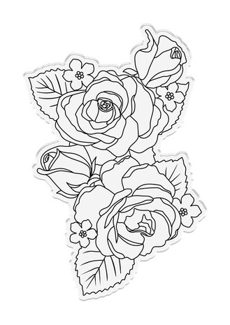 Crafter's Companion Kindly Thoughts Stamp & Die Elegant Roses (NIT-KIN-STD-ELER) (OUTLET)