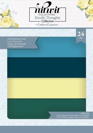 Crafter's Companion Kindly Thoughts A4 Luxury Pearlescent Card Pack (NIT-KIN-LUX-PCPA4) (OUTLET) Crafter's Companion Kindly Thoughts A4 Luxury Pearlescent Card Pack (NIT-KIN-LUX-PCPA4) (OUTLET)
