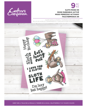 Crafter's Companion Sloth Mode On Clear Stamps (CC-CA-ST-SLMO) (OUTLET)