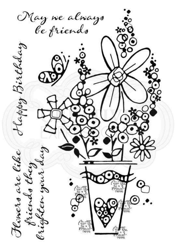 Woodware Millefiori Vase Clear Stamp (FRS760) (OUTLET) Woodware Millefiori Vase Clear Stamp (FRS760) (OUTLET)