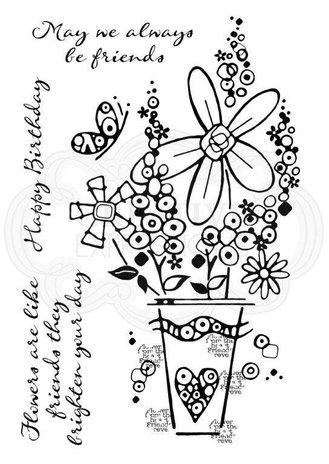Woodware Millefiori Vase Clear Stamp (FRS760) (OUTLET) Woodware Millefiori Vase Clear Stamp (FRS760) (OUTLET)