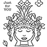 Woodware Lady Planter Clear Stamp (FRS088) (OUTLET) Woodware Lady Planter Clear Stamp (FRS088) (OUTLET)