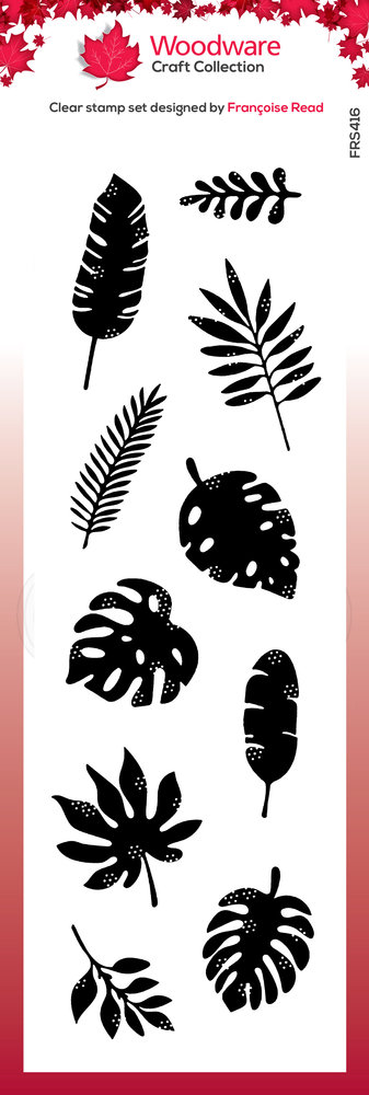 Woodware House Plant Leaves Clear Stamp (FRS416) (OUTLET) Woodware House Plant Leaves Clear Stamp (FRS416) (OUTLET)