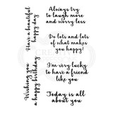 Woodware Happy Thoughts Clear Stamp (FRS762) (OUTLET)