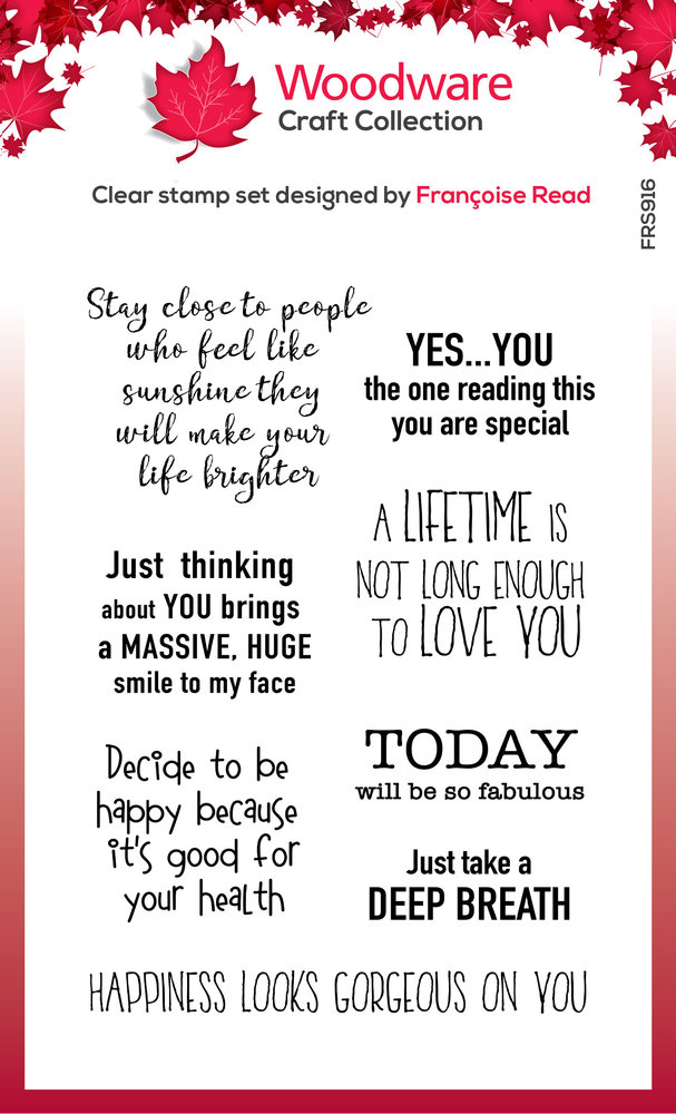 Woodware Happy Motivation Clear Stamp (FRS916) (OUTLET) Woodware Happy Motivation Clear Stamp (FRS916) (OUTLET)