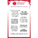 Woodware Happy Motivation Clear Stamp (FRS916) (OUTLET)
