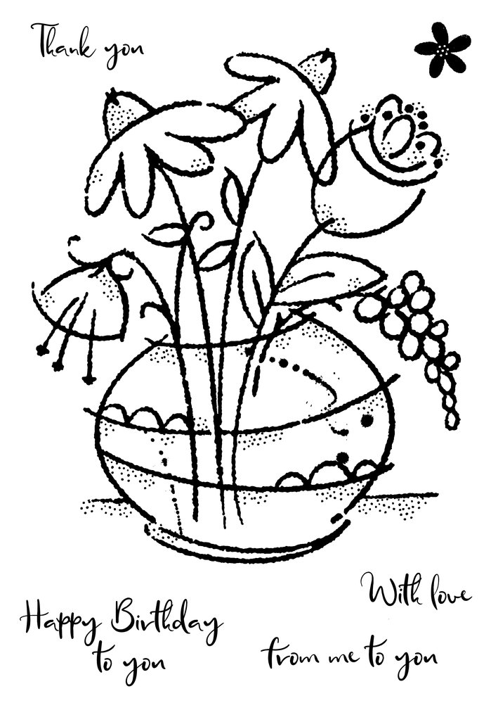 Woodware Floral Bouquet Clear Stamp (FRS913) (OUTLET) Woodware Floral Bouquet Clear Stamp (FRS913) (OUTLET)