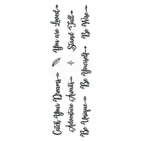 Woodware Boho Sentiments Clear Stamp (FRS394) (OUTLET) Woodware Boho Sentiments Clear Stamp (FRS394) (OUTLET)