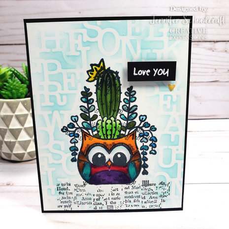Woodware Owl Planter Clear Stamp (FRS087) (OUTLET) Woodware Owl Planter Clear Stamp (FRS087) (OUTLET)